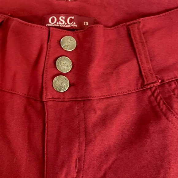 O.S.C size 13 burgundy pants - Picture 3 of 5